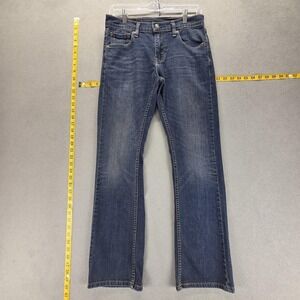 Levis 527 Jeans Womens 29x30 Blue Medium Wash Slim Bootcut Zip Fly Western